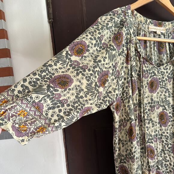 NATALIE MARTIN | Stevie Mini Swing Dress - Vintage Floral  Sand | Size Small - Picture 7 of 10